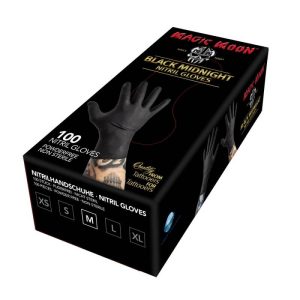 Magic Moon - Black Midnight Nitrile Powderfree Gloves XS/S/M/L/XL