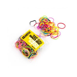 200 Rubberen Bandjes Voor Tattoo Machine & PMU Pen - Regenboog Kleuren