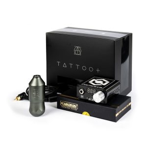 Complete Tattoo Machine Set Equaliser Drop Pen Grey 3.5 + Nemesis Power Supply