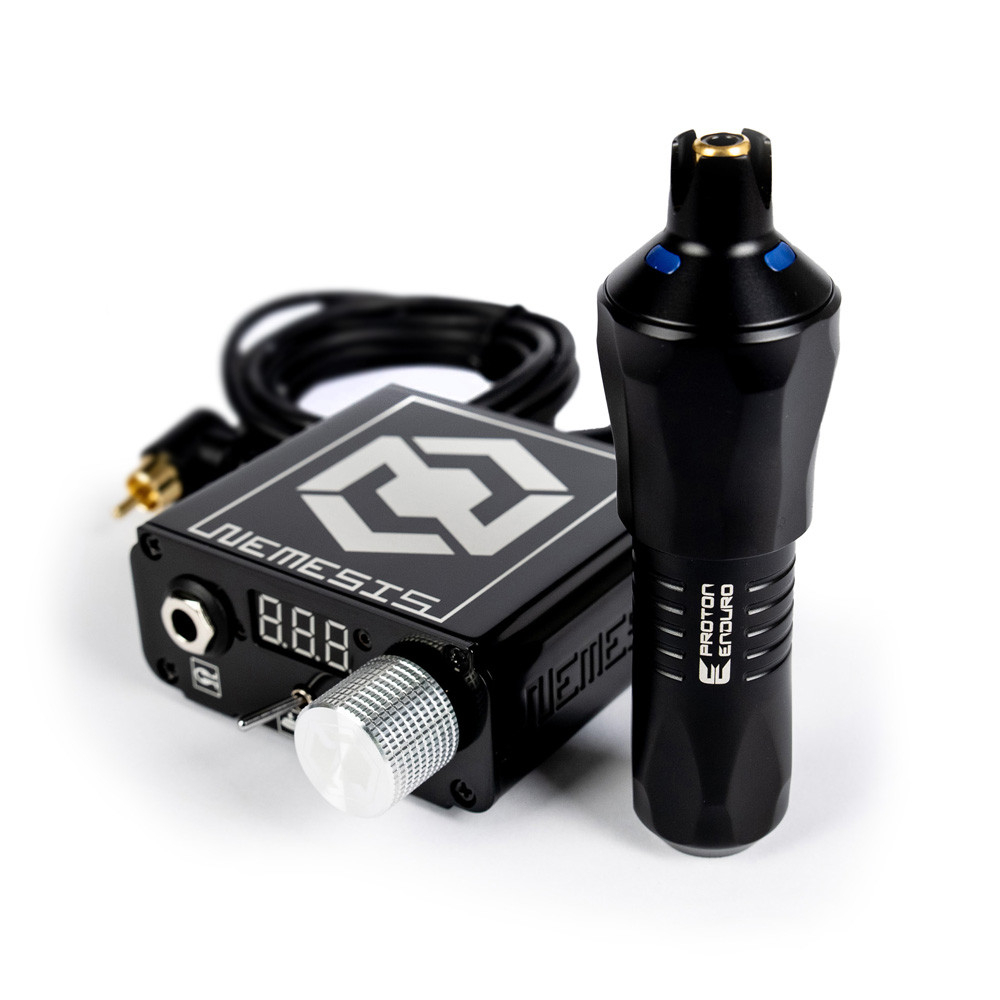 Komplettes Tätowiermaschinen-Set Equaliser Proton Enduro + Nemesis Stromversorgung – Bild 2