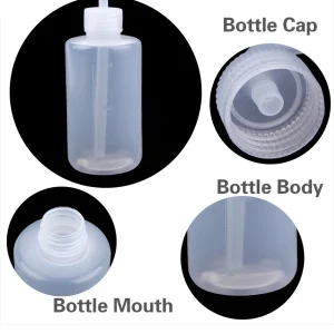 Duopack 250ml + 500ml Schwarze Spülflasche Dosierflasche Tattoo Squeeze Bottle für Grüne Seife, Wasser oder Desinfektionsmittel – Bild 11