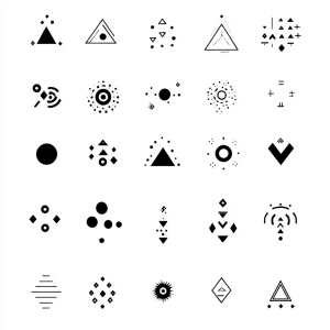 Alternative view of Stick  Poke Flash Sheets (10er-Pack) - Geometrische Formen 100+ Handpoke Designs