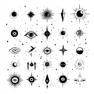 Alternative view of Stick  Poke Flash Sheets (10er-Pack) - Mystic Minimal Symbols: 100+ Handpoke-Designs