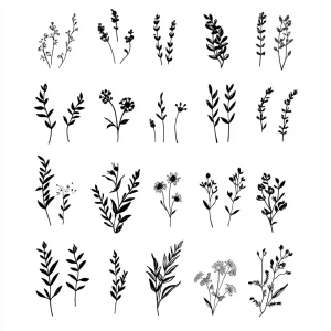Alternative view of Stick & Poke Flash Sheets (10er-Pack) - Kleine Blumenmotive 100+ Handpoke-Designs