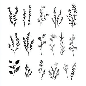 Stick & Poke Flash Sheets (10er-Pack) - Kleine Blumenmotive 100+ Handpoke-Designs