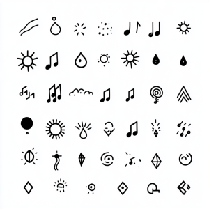 Stick  Poke Flash Sheets (10er-Pack) - Winzige Symbole: 100+ Handpoke-Designs