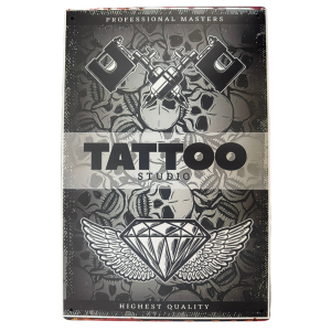 Vintage Retro Stijl Tinnen Bord 20x30cm - Tattoo Studio Inrichting - Skulls & Diamond