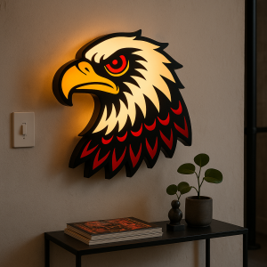 Tattoo Eagle Lightbox – LED Wall Art Lamp voor Studio, Thuis & Cadeau